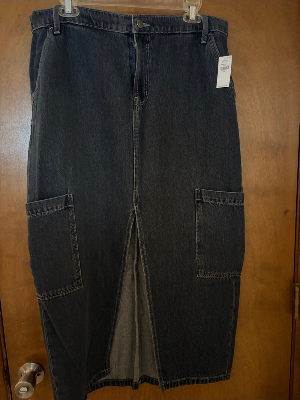 Old Navy Cargo Denim Skirt with Front Slit